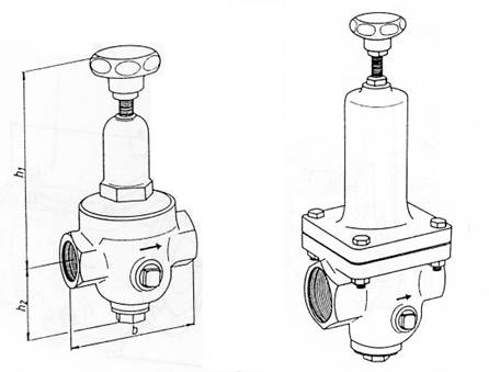Pressure reducing valve for neutral gases, PN 25