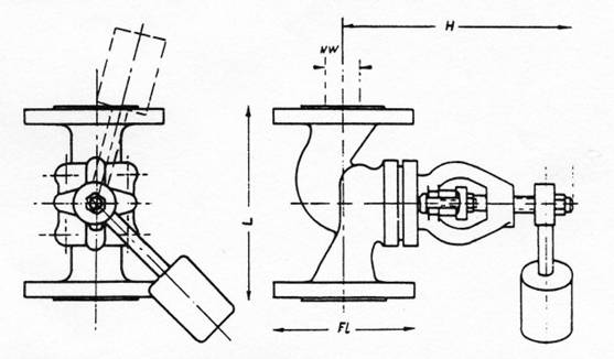 Self-closing-valves, straight type, PN 16