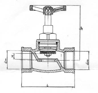 Globe valves, straight type, PN 10