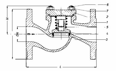 Check-valves, straight type, PN 16