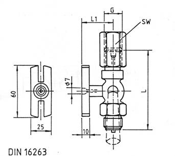 Pressure gauge cocks DIN 16263, PN 16