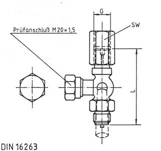 Pressure gauge cocks DIN 16263, PN 16